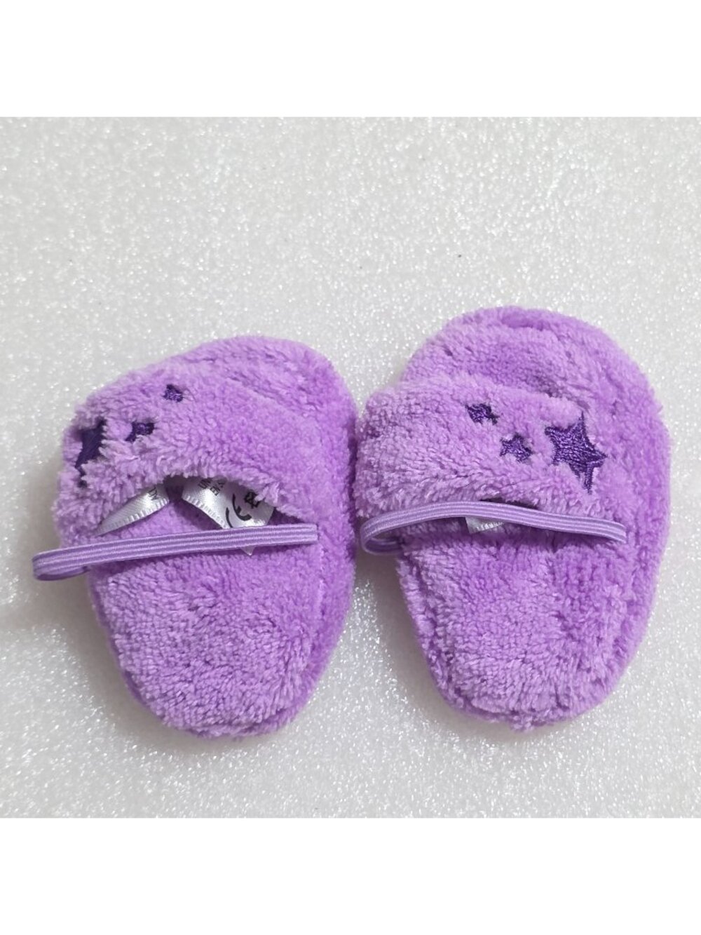 American Girl Purple Fuzzy Slippers 2011 Stars for 18" dolls